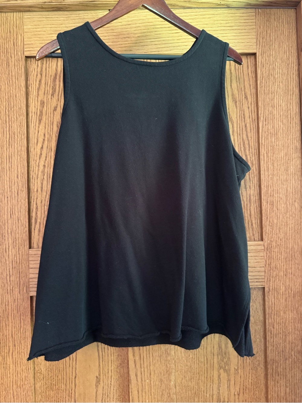 Eileen Fisher Black Sleeveless A-Line Tank